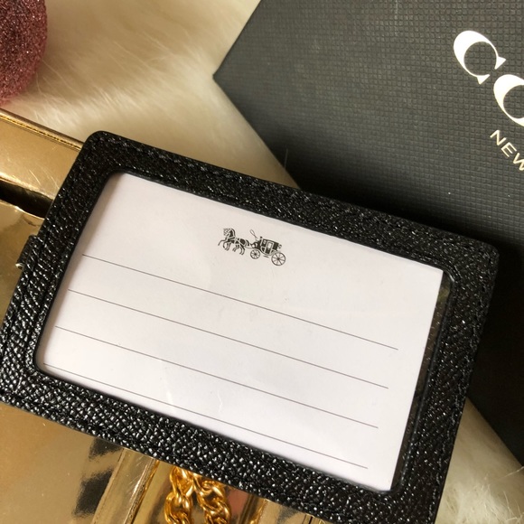 Coach NWT Black Lanyard Card Holder in Gift Box 🎁 - Picture 7 of 8